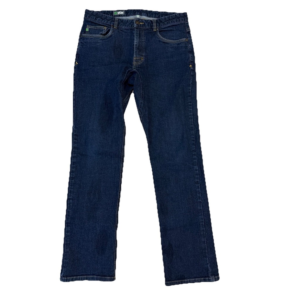 Stio‎ Dark Wash Jeans Mens 33R x 32 Straight Leg Organic Cotton Stretch Denim